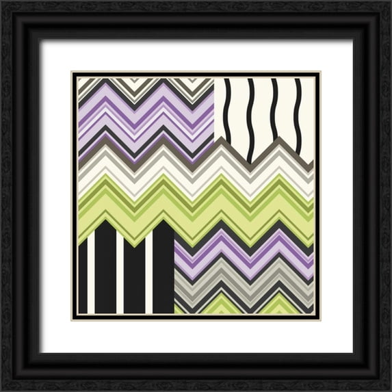 Kroner, Janelle 15x15 Black Ornate Wood Framed with Double Matting Museum Art Print Titled - Jazzed 2