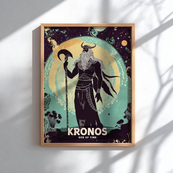 Kronos Titan Time Greek Mythology Celestial Art Mythology Wall Decor Unframed Paper Print