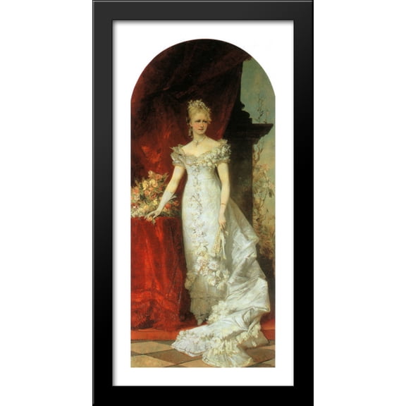 Kronprinzessin Stephanie 20x40 Large Black Wood Framed Print Art by Hans Makart