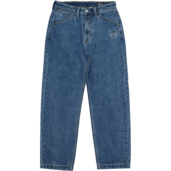 Krooked Blue Eyes Denim Twill Pants S-Stone Wash