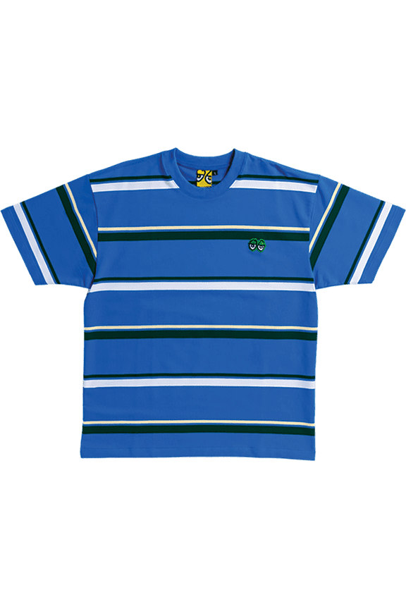 Eyes Emb Ss L-Multi-Color/Green Stripes