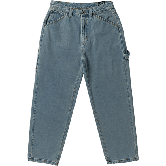 Krooked Koffin Carpenter Pants 32 Bleached Denim