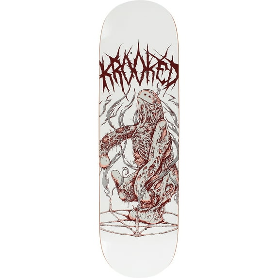 Krooked Necro Smhoo Skate Deck White 8.85