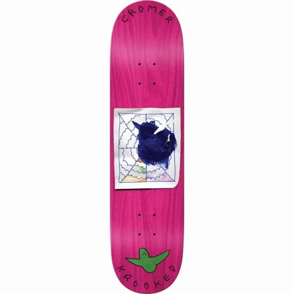 Krooked Skateboards Brad Cromer Redacted Assorted Stains Skateboard Deck - 8.06" x 31.8" (Deck Only)