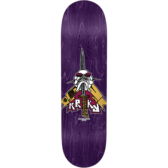 Krooked Skull Sword Skateboard Deck 8.75