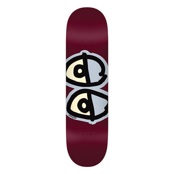 Krooked Team Eyes Skateboard Deck - 8.75" Maroon (Deck Only)