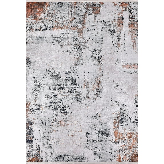 Kropotkin Black Modern Polyester Area Rugs for Living Room Washable Rugs Boho Moroccan Area Rug Soft Geometric Bohemian Carpet Distressed Indoor Rug for Bedroom Dining Room Office Nonslip Rug