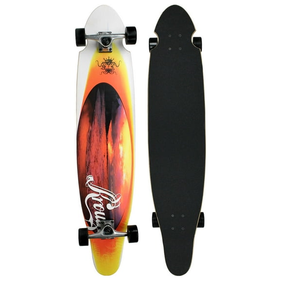 Krown Kicktail Longboard Orange Sunset 9" x 43"