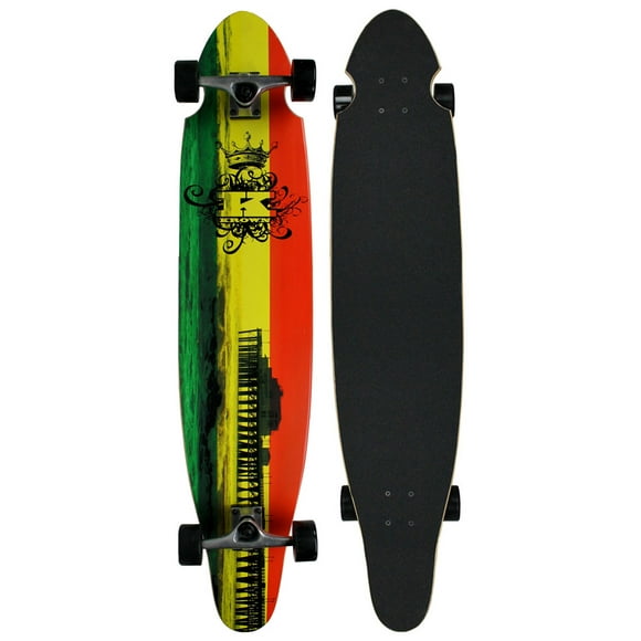 Krown Kicktail Longboard Rasta 9" x 43"