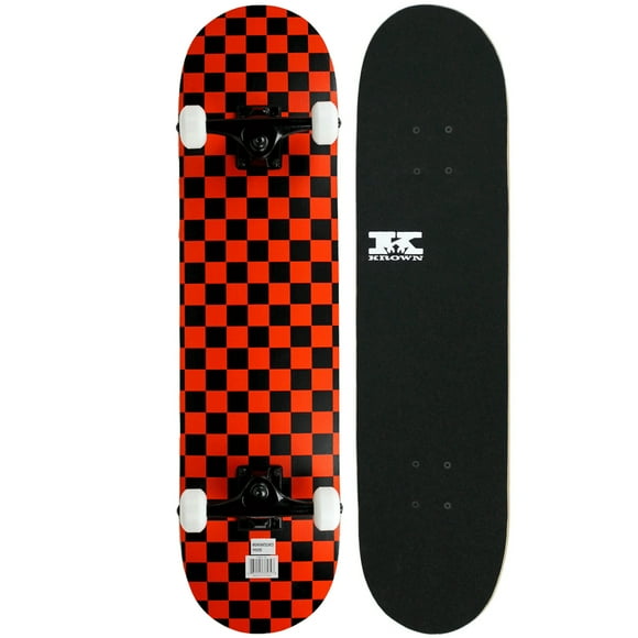 Krown Rookie Skateboard Complete Checker Black/Red 7.75"
