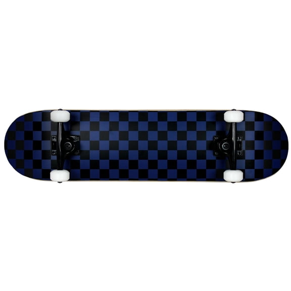 Krown Skateboard Rookie Checker Black/Blue Complete