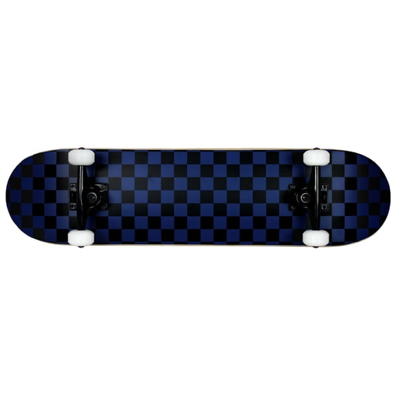 Krown Skateboard Rookie Checker Black/Blue Complete