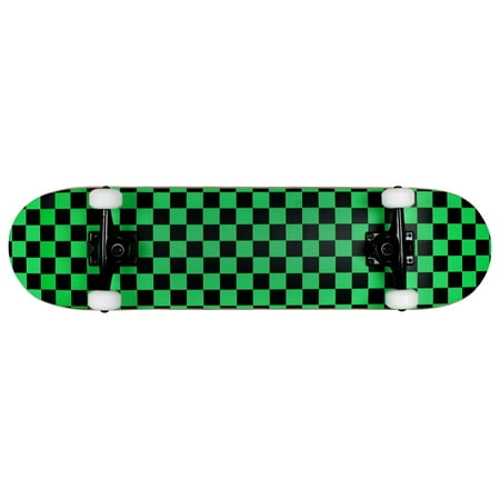 Krown Skateboard Rookie Checker Black/Green Complete