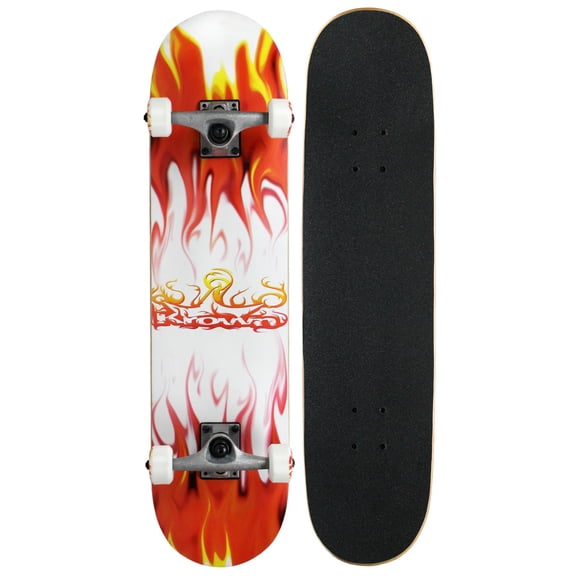 Krown Skateboard Rookie Red/White Flame Complete
