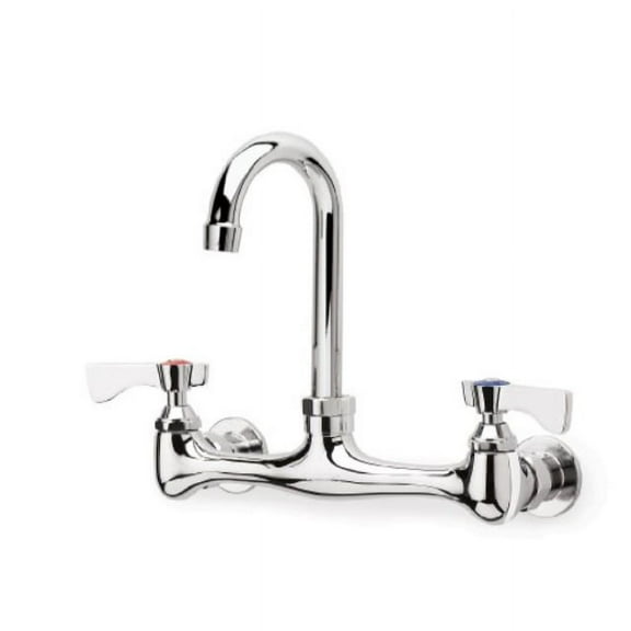 Krowne 12-801L - Commercial Series 8"" Center Wall Mount Faucet 6"" Gooseneck