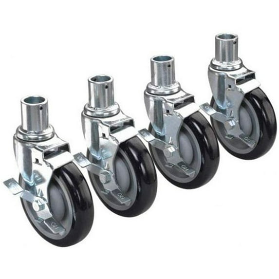 Krowne Metal Corp. 28-151S 5" Locking Shelving Caster - 4 / ST