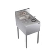 thumbnail image 1 of Krowne Metal KR24MS18 Underbar Sink Unit 1 Compartment Stainless and Galvanized Steel with 612H Backsplash and without Drainboard  Faucet Included  18W x 24D, 1 of 1