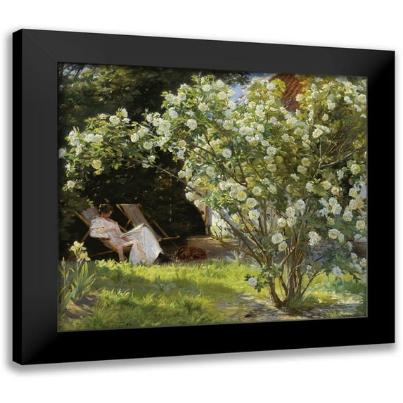 Kroyer, Peder Severin 13x12 Black Modern Framed Museum Art Print Titled - Roses