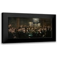 thumbnail image 1 of Kroyer, Peder Severin 24x14 Black Modern Framed Museum Art Print Titled - A meeting in the Royal Danish Academy of Sciences and Letters, 1 of 5