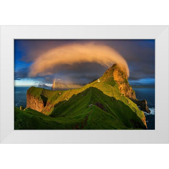 Kruczynski, Wojciech 14x10 White Modern Wood Framed Museum Art Print Titled - Kallur Sunset