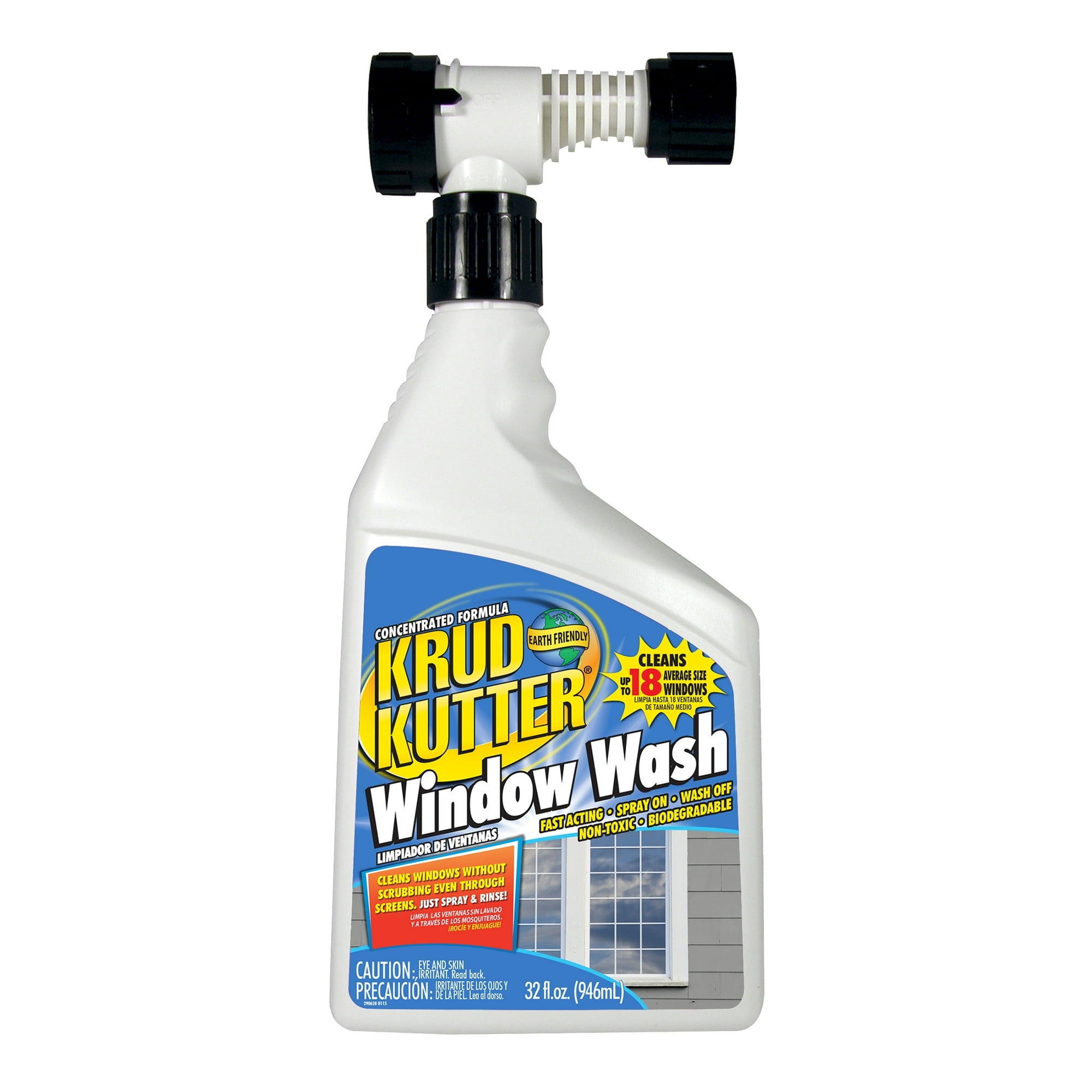 Krud Kutter Hose End Window Wash Cleaner Liquid Concentrate-WW32H4, 32 oz Bottle (2 Pack)