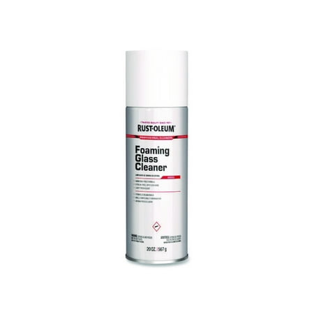 Rustoleum 381658 Pro Foaming Glass Cleaner Aerosol, 20 Oz Aerosol Spray, 12/carton