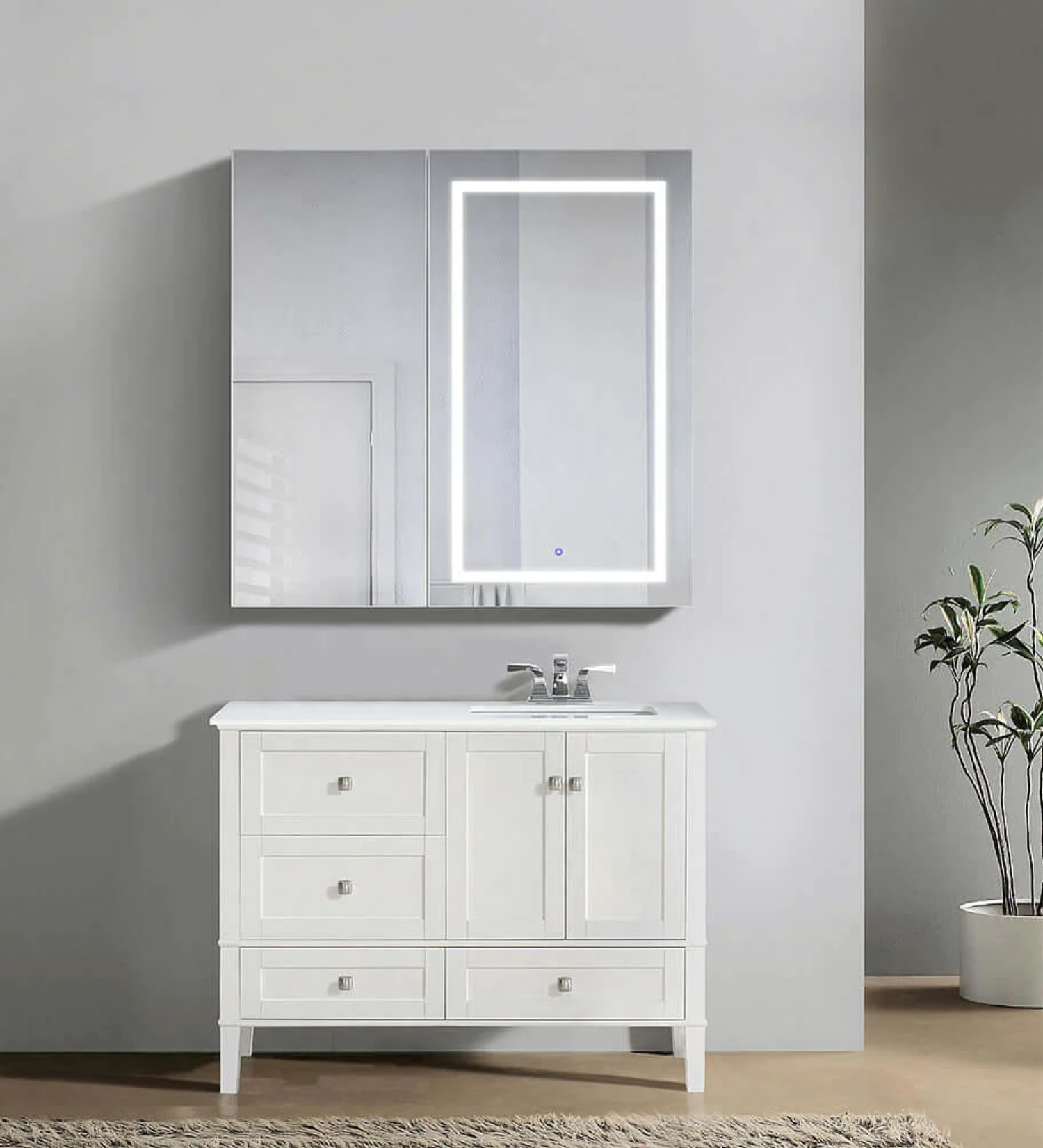 Krugg Reflections Svange Square LED Medicine with Defogger 2