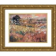 thumbnail image 1 of Kruk 32x25 Gold Ornate Wood Framed with Double Matting Museum Art Print Titled - Sunrise Over The Wildflowers, 1 of 4