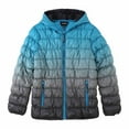 thumbnail image 1 of Krumba Boy's Zipper Gradient Water Resistant Puffer Jacket Turquoise 164, 1 of 9