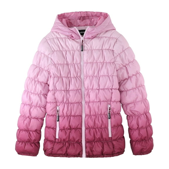Krumba Girl's Zip Off Gradient Water Resistant Puffer Jacket Violet 128