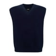thumbnail image 1 of Krumba Men Plus Size Knit Big & Tall V Neck Oversized Pullover Sweater Vest 3XL Navy, 1 of 9