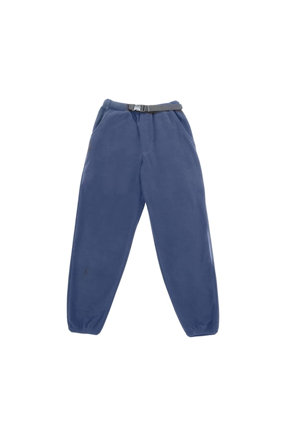 Men's Anti-Pilling Outdoor Micro-Fleece Zip Pants with Belt Size XL Navy