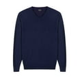 thumbnail image 1 of Krumba Men's Cotton Oversized V-Neck Classical Pull-On Sweater 4XL Green, 1 of 8