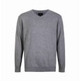 thumbnail image 1 of Krumba Men's Cotton Oversized V-Neck Classical Pull-On Sweater 6XL Charcoal, 1 of 11