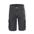 thumbnail image 1 of Krumba Men's Cotton Pigment Dyeing Outdoor Casual Cargo Shorts Grey Size 46, 1 of 8