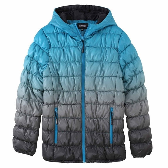 Krumba Men's Zip Off Gradient Water Resistant Jacket L Turquoise