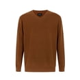thumbnail image 1 of Krumba Mens Big Tall Sweater Cotton Oversized Long Sleeve Kintted Light Causal Plus Pullovers Camel 4XL, 1 of 10