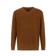 thumbnail image 1 of Krumba Mens Big Tall Sweater Cotton Oversized Long Sleeve Kintted Light Causal Plus Pullovers Camel 7XL, 1 of 10