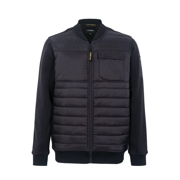 Krumba Mens Lightweight Flight Jacket: Casual Zip-Up Quilted Windbreaker Winter Fashion Jackets Black XL