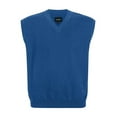 thumbnail image 1 of Krumba Mens Oversized Sweater Vest: Big Tall V Neck Plus Size Knit Sleeveless Casual Pullover Royal Blue 5XL, 1 of 9