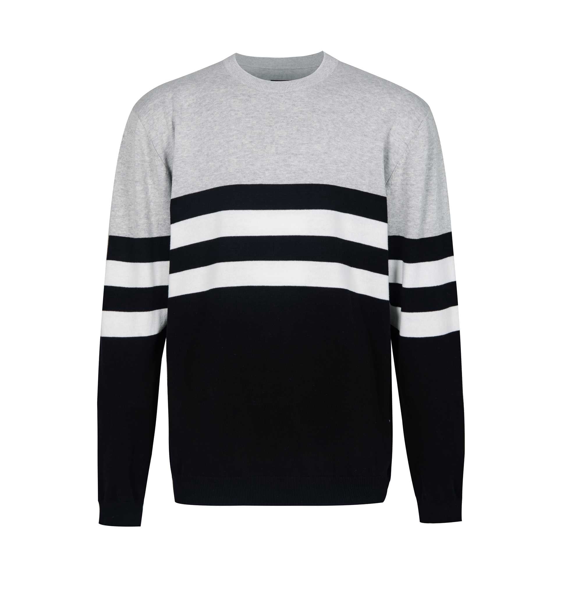 Men's Plus Size Ribbed Hem Long Sleeve Sweater