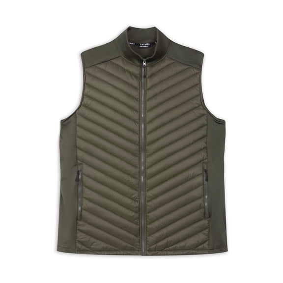 Krumba Mens Sleeveless Lightweight Vest: Zip Up Quilted Pockets Packable Jacket - Casual for Outdoor Running Hiking Travel Olive Size 2XL