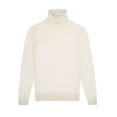 thumbnail image 1 of Krumba Women Turtleneck Wool Sweater: Long Sleeve Lightweight Pullover Jumper Beige Size XL, 1 of 8