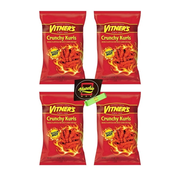 Krunchy Kurls An old Chicago Original flavor, The Bundle (Pack of ( 4 ) 3.5 oz Bags)