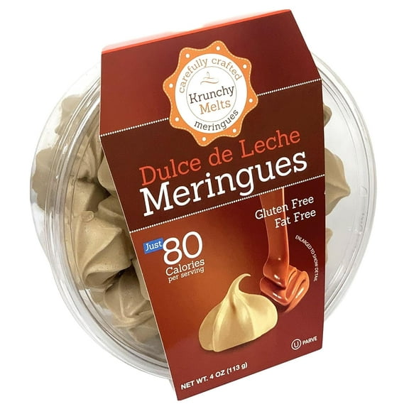 Krunchy Melts Original Meringue Cookies | Vanilla Flavor | Only 80 Calories Per Serving | Fat Free, Gluten Free, Dairy Free (4 Oz)
