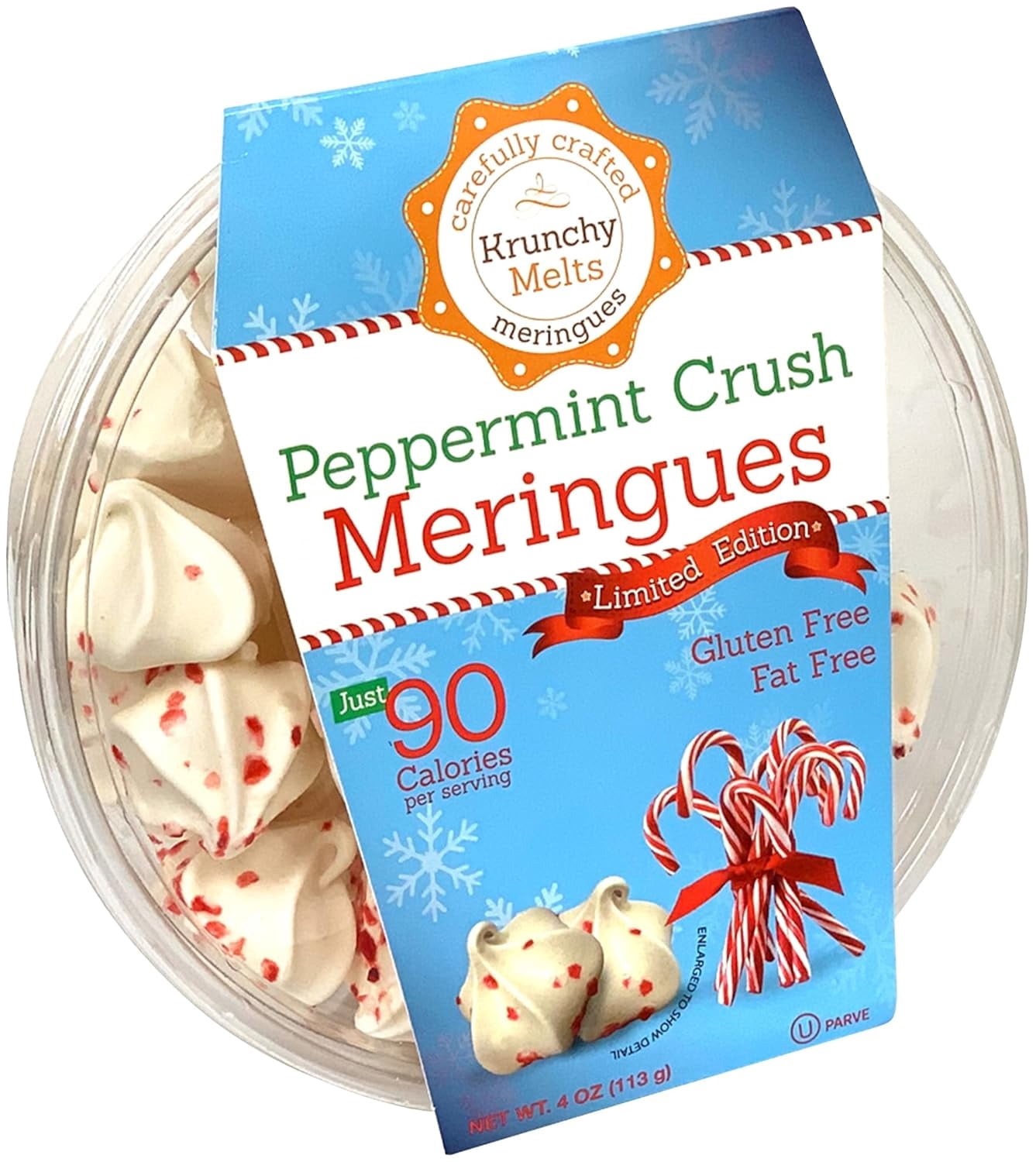 Krunchy Melts, Meringue Cookies, Peppermint Crush, 4 oz - Walmart.com