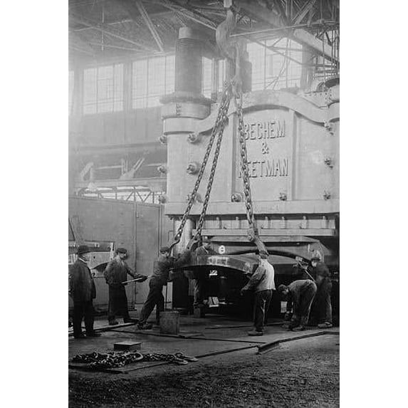 Krupp's 10,000 Ton Bending Press in Essen Germany Poster Print by unknown (24 x 36)