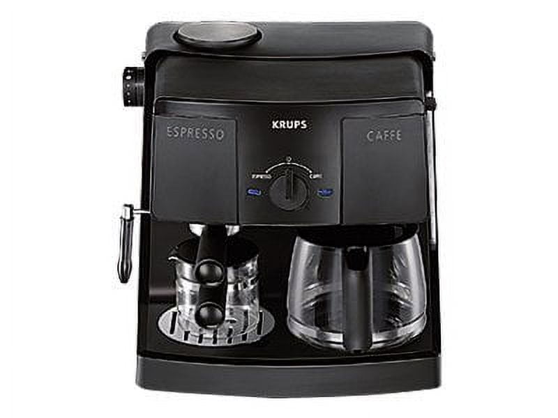 Krups XP1500 - Coffee machine with drip coffee maker - 4 bar - 10 cups - black