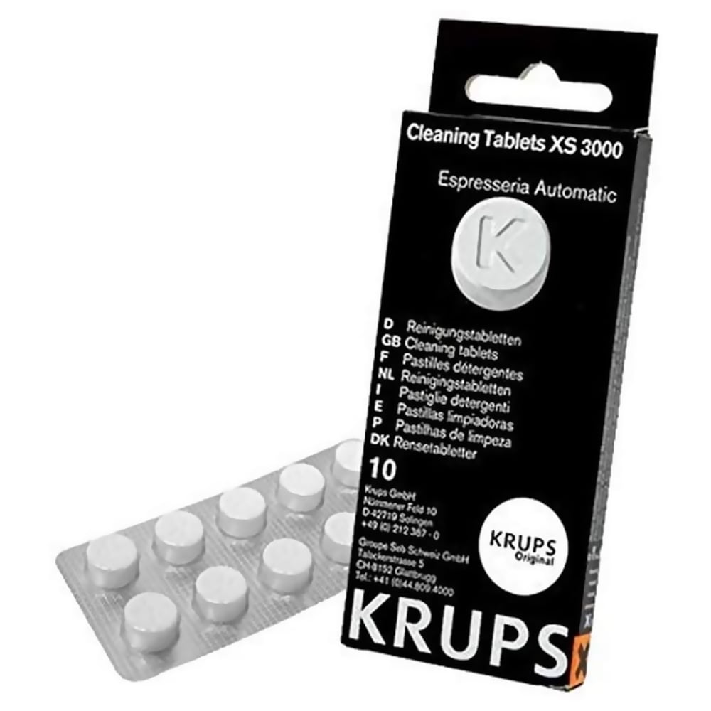 4 packs Krups XS3000 Cleaning Tablets Pack of 10 Tablets (40 Tablets Total)