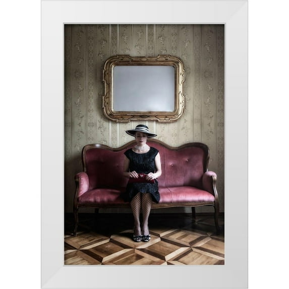 Kruse, Joana 23x32 White Modern Wood Framed Museum Art Print Titled - 40S Lady